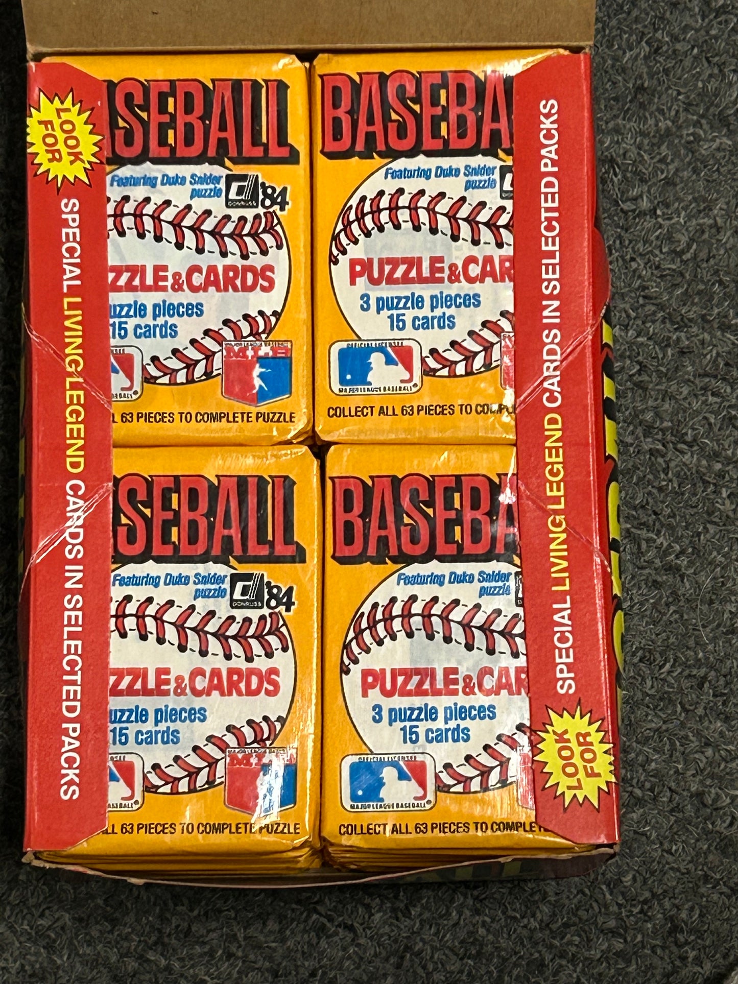 1984 DONRUSS BASEBALL UNOPENED WAX BOX. ESTATE FIND