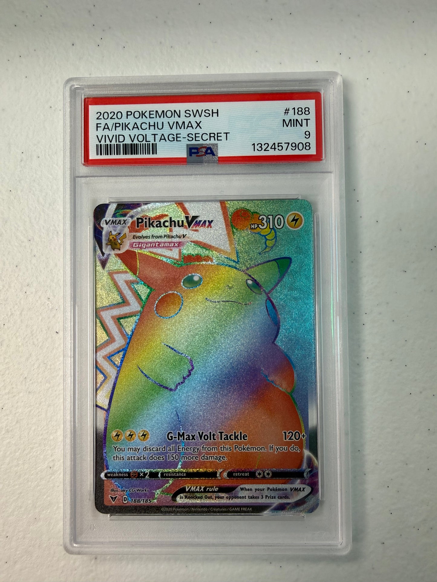 2020 VIVID VOLTAGE PIKACHU VMAX #188 PSA 9 PK1012