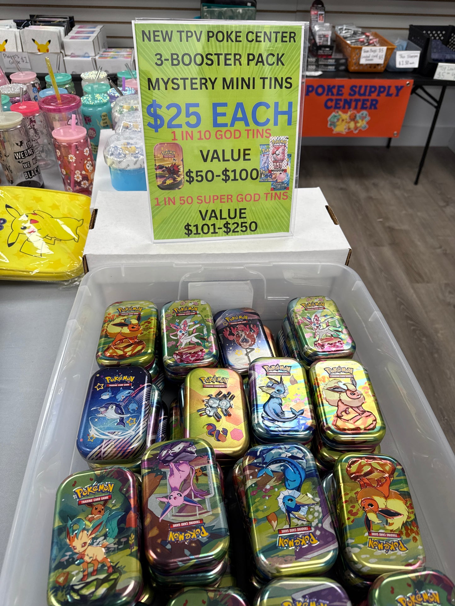 $25 MYSTERY TIN W/3 BOOSTER PACKS. GOD PACKS!!