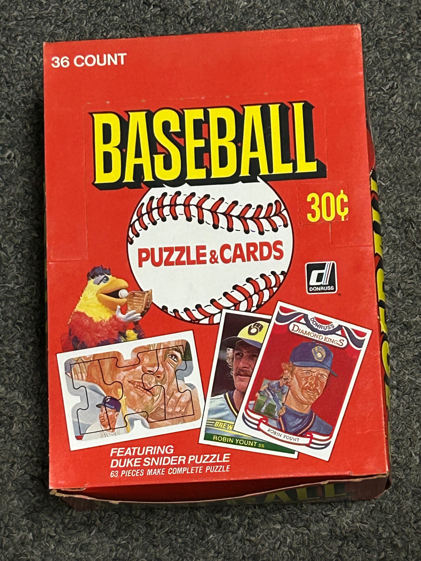 1984 DONRUSS BASEBALL UNOPENED WAX BOX. ESTATE FIND