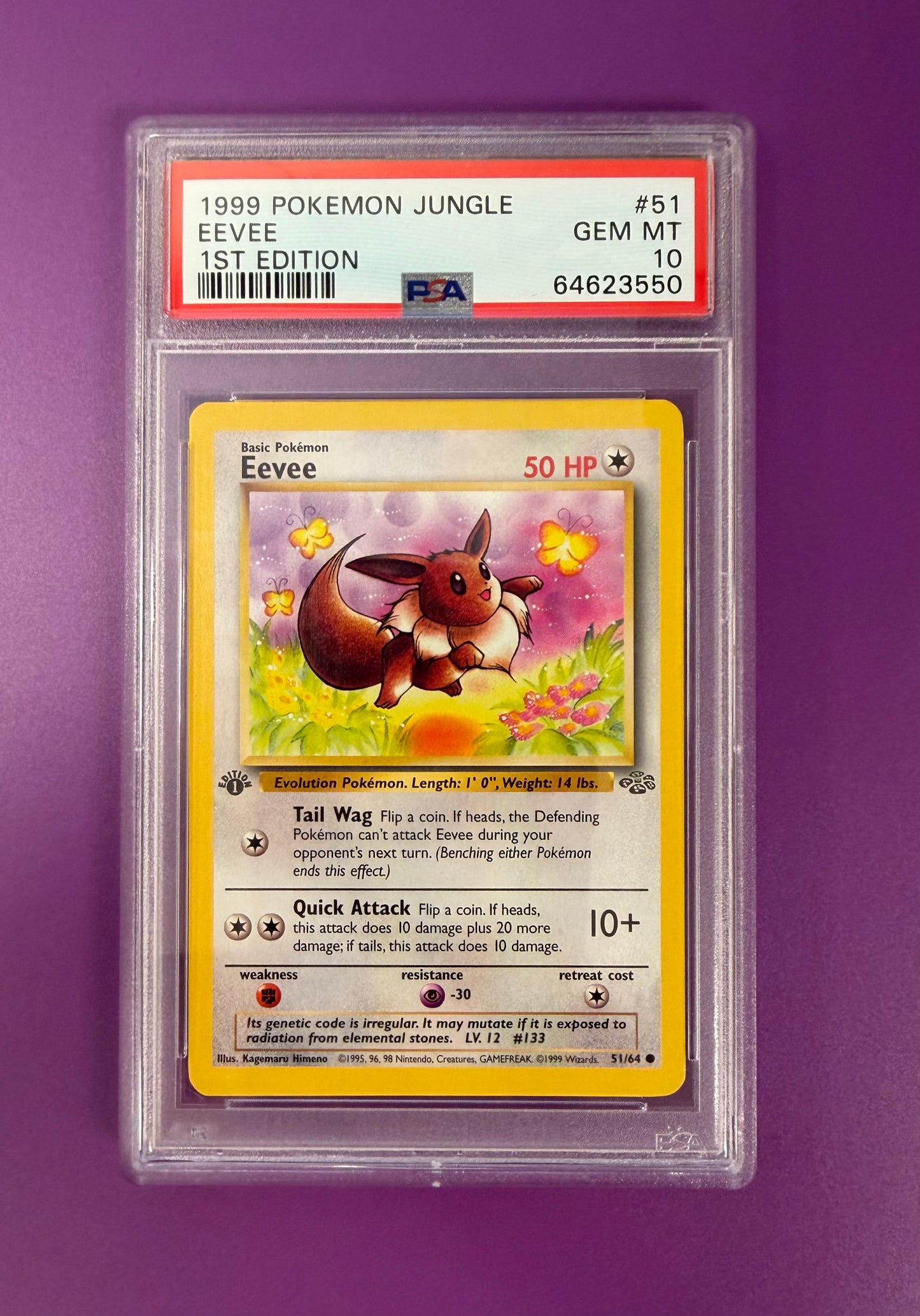 1999 EEVEE JUNGLE #51 PSA 10 PK1286