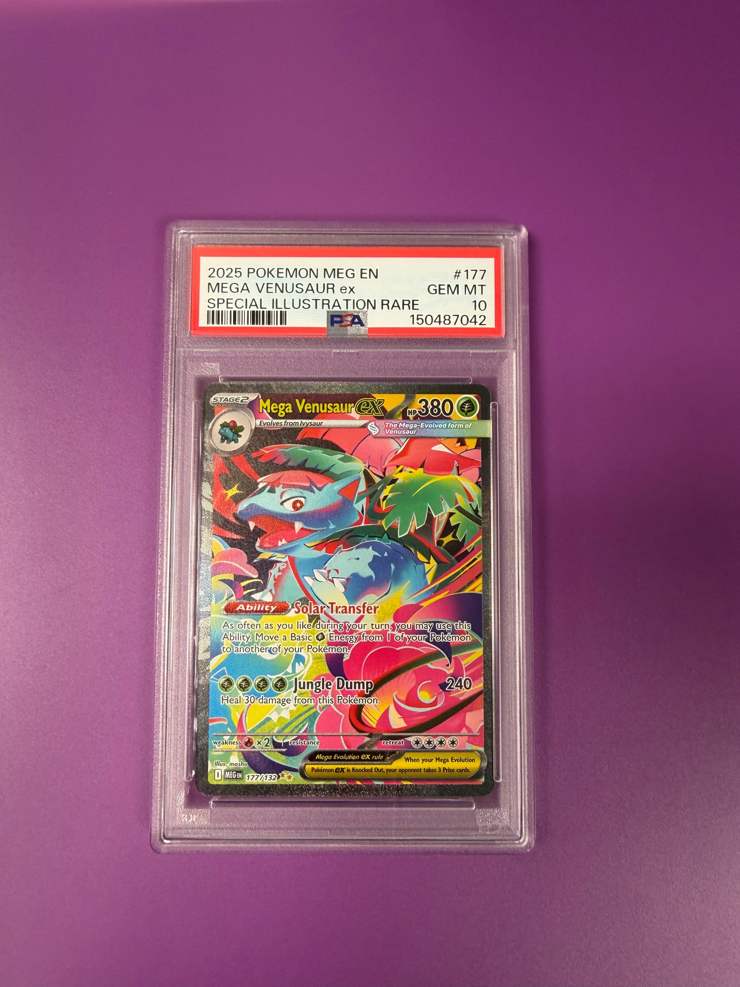 2025 MEGA EVOLUTION #177 MEGA VENUSAUR EX PSA 10 PK996