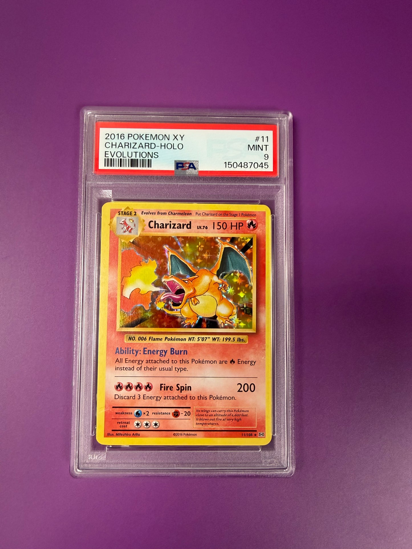 2016 EVOLUTIONS #11 CHARIZARD PSA 9 PK997