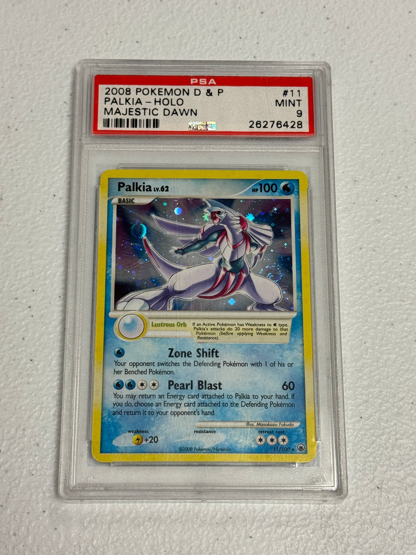 2008 MAJESTIC DAWN PALKIA #11 PSA 9 PK1319