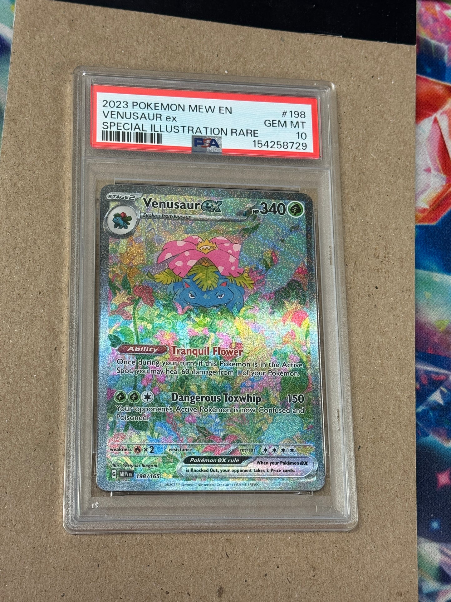 2023 ENGLISDH 151 MEW EX VENUSAUR EX #198 PSA 10 PK1337