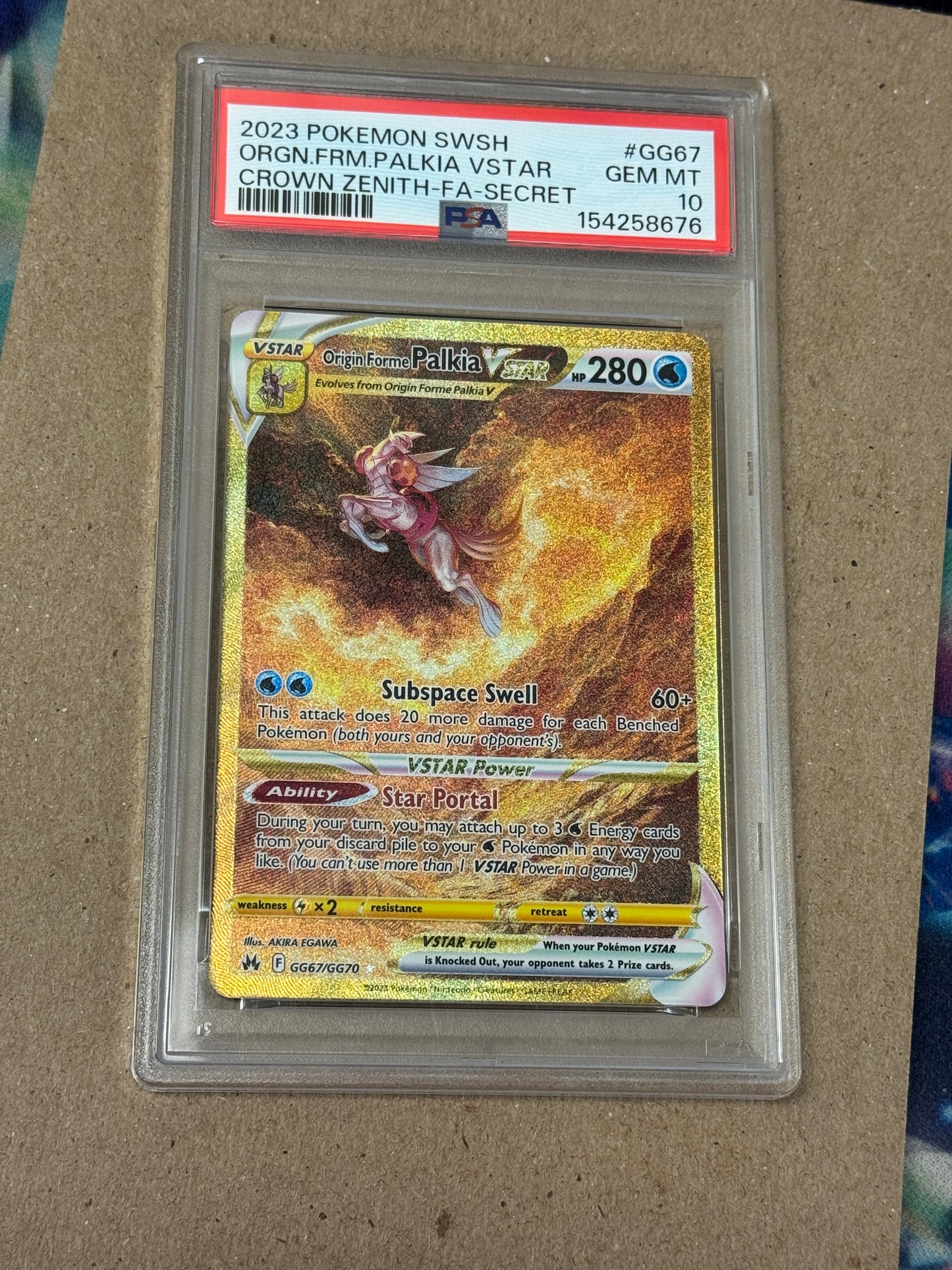 2023 CROWN ZENITH ORIGIN FORME PALKIA #GG67 PSA 10 PK1340