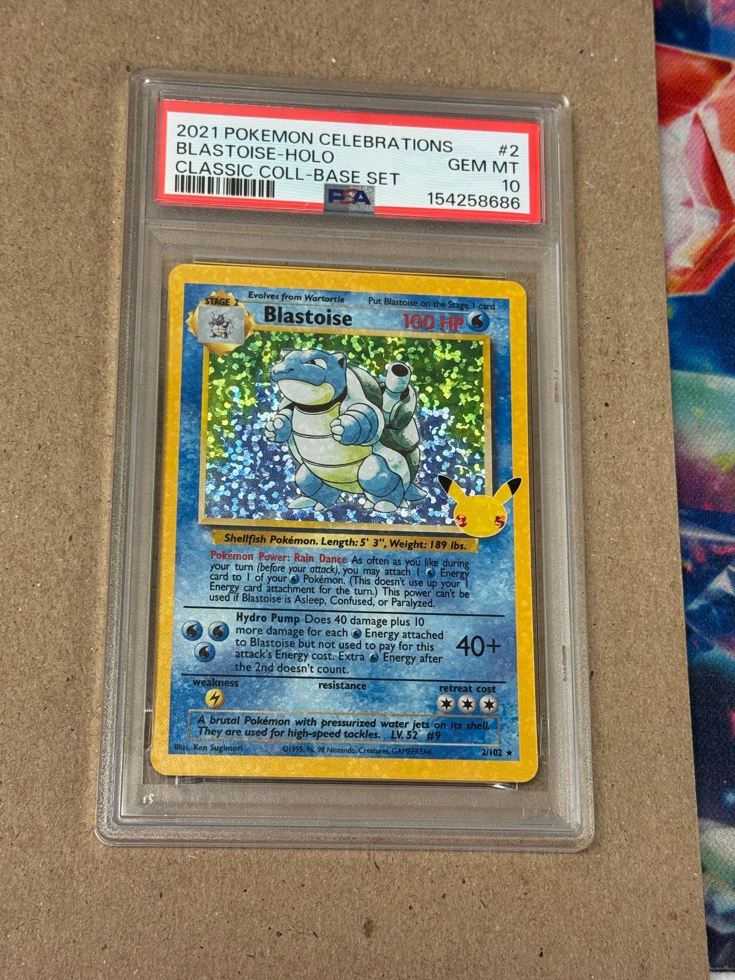 2021 CELEBRATIONS BLASTOISE #2 PSA 10 PK1344