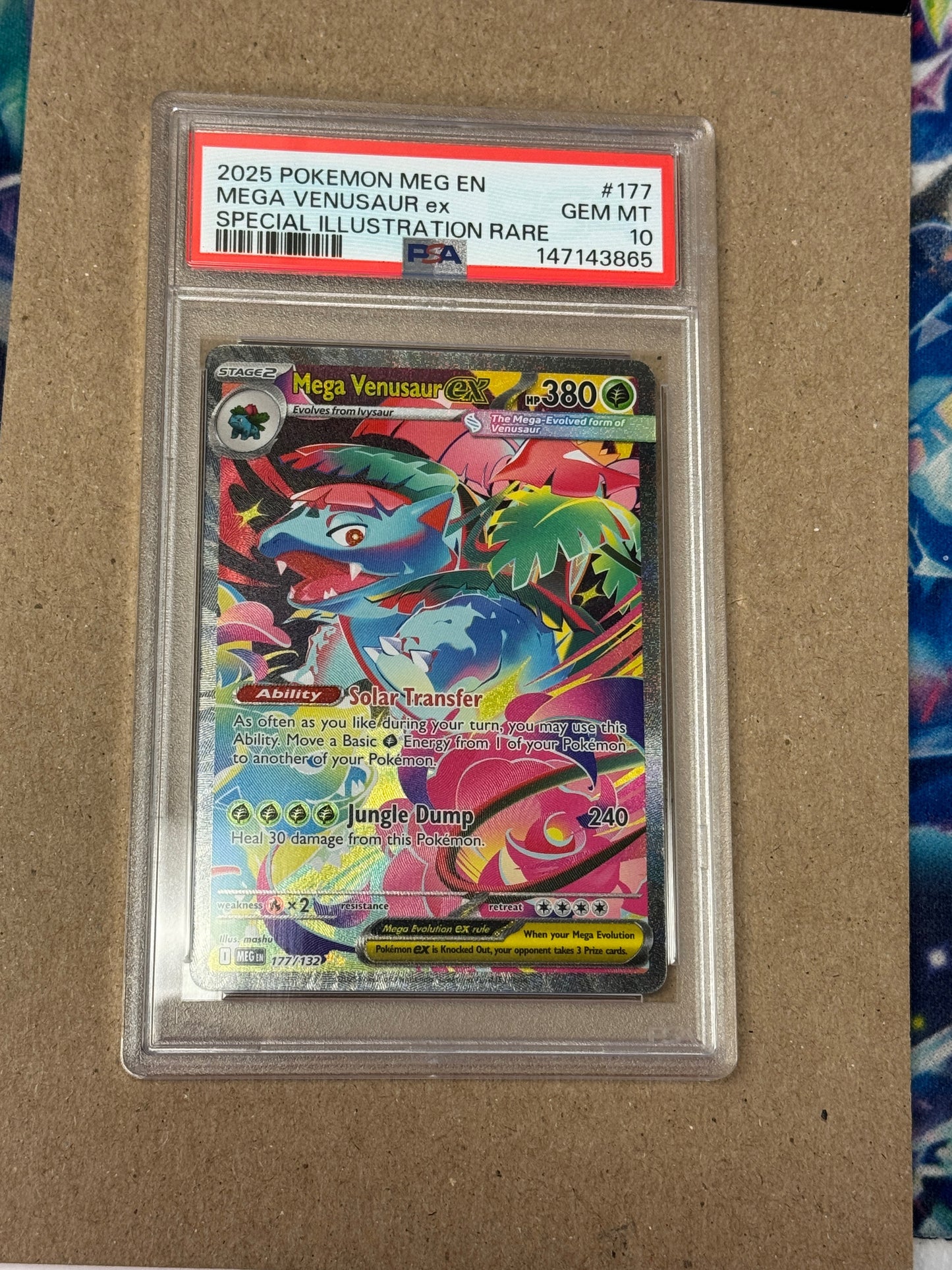 2025 MEGA EVOLUTION MEGA VENUSAUR ex #177 PSA 10 PK1261