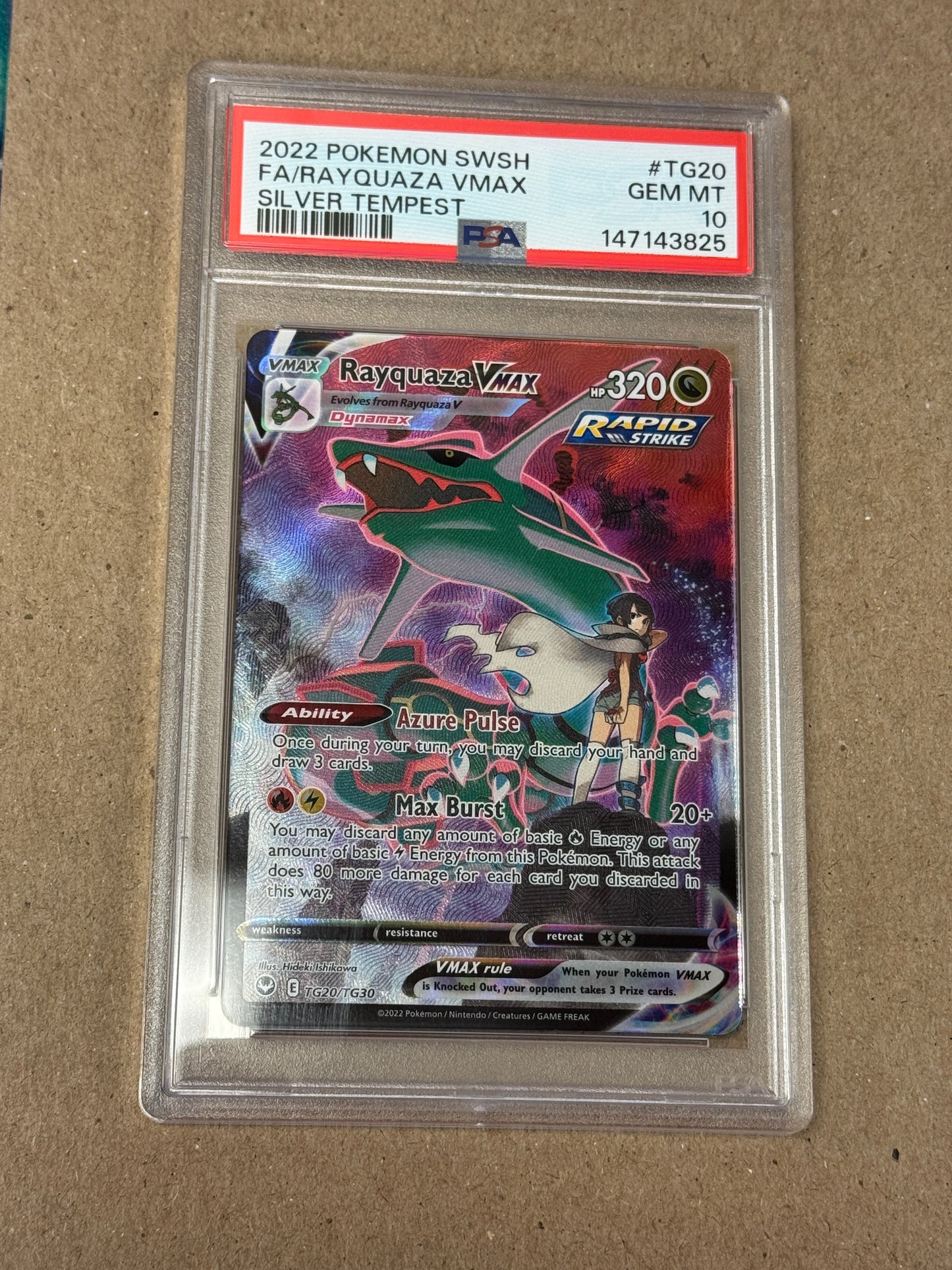 2022 SILVER TEMPEST RAYQUAZA VMAX #TG20 PSA 10 PK1267
