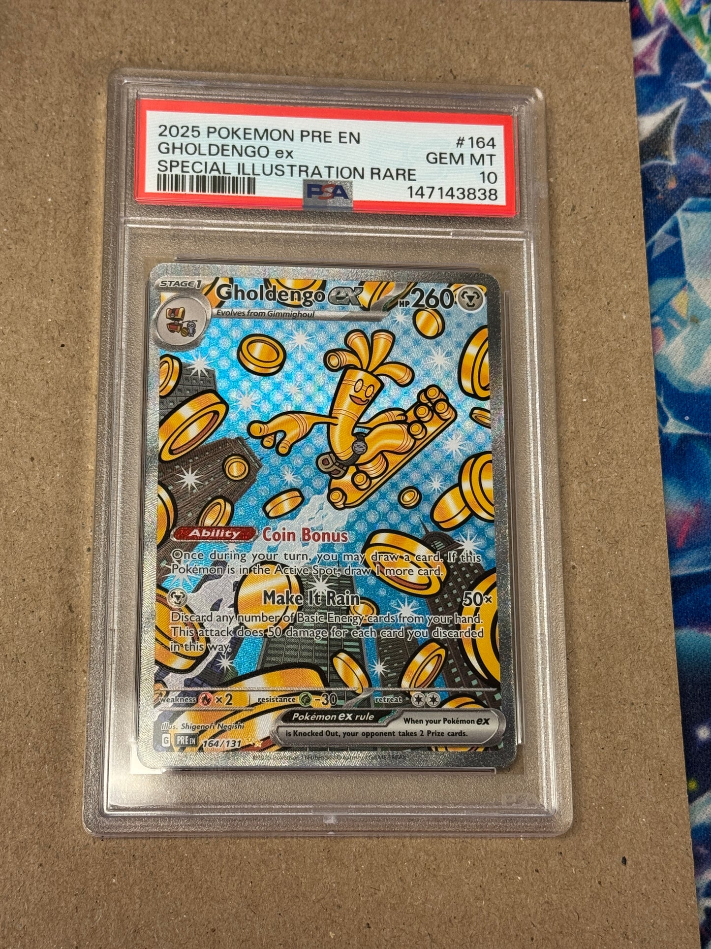2025 PRISMATIC EVOLUTIONS GHOLDENGO ex #164 PSA 10 PK1273