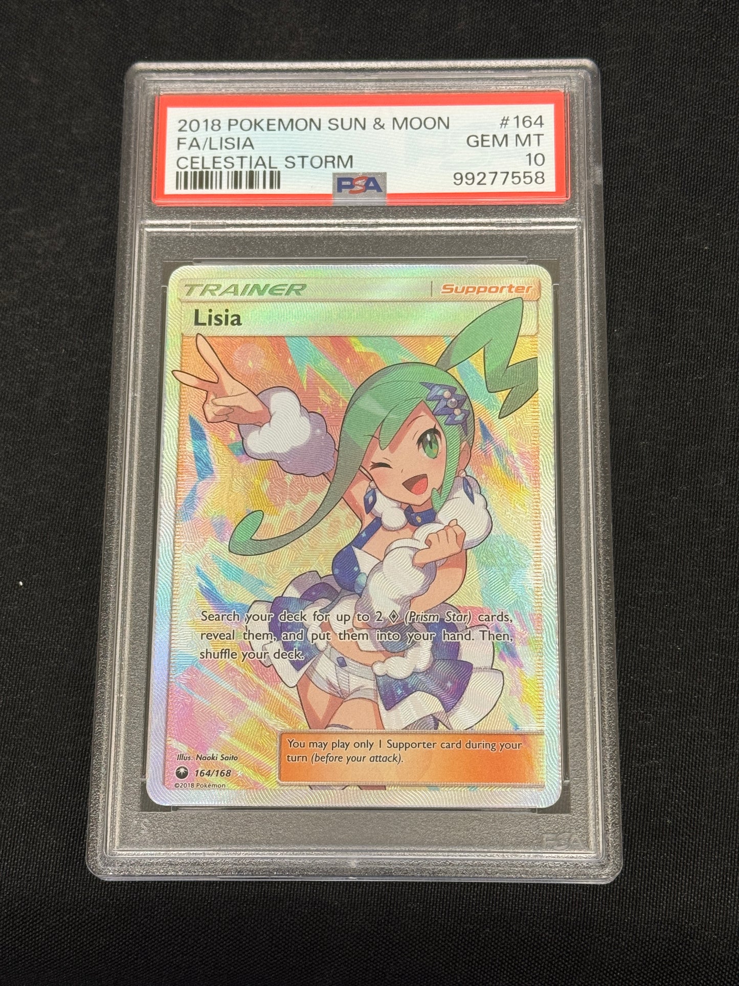 POKEMON CELESTIAL STORM LISIA 164/168 PSA 10 GEM MINT PK827