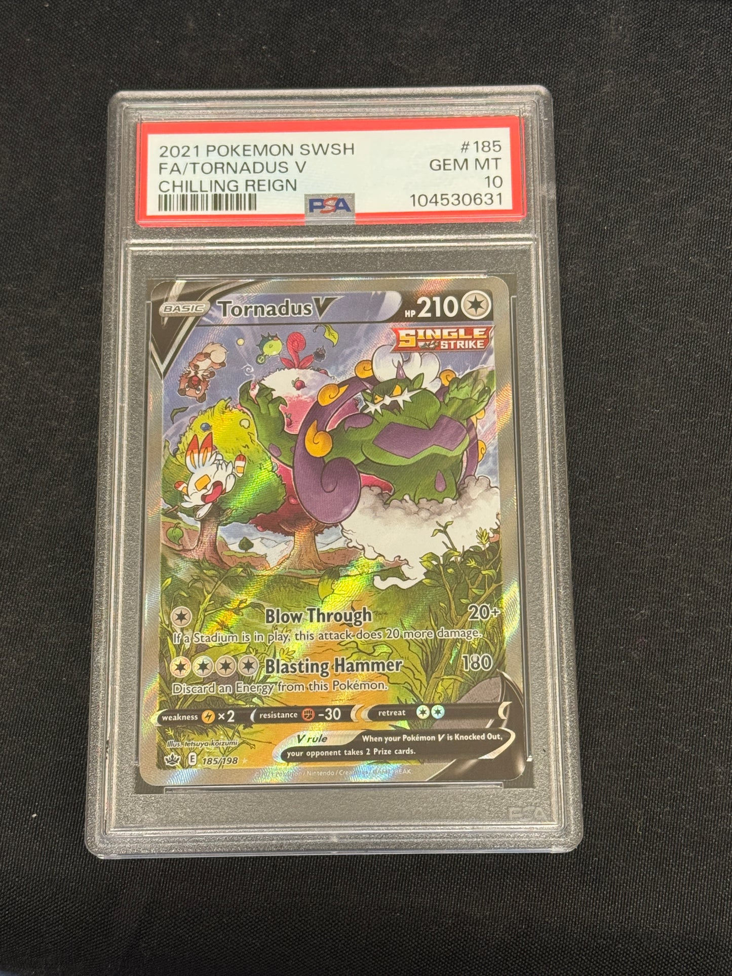 POKEMON CHILLING REIGN TORNADUS V 85/198 PSA 10 GEM MINT PK828