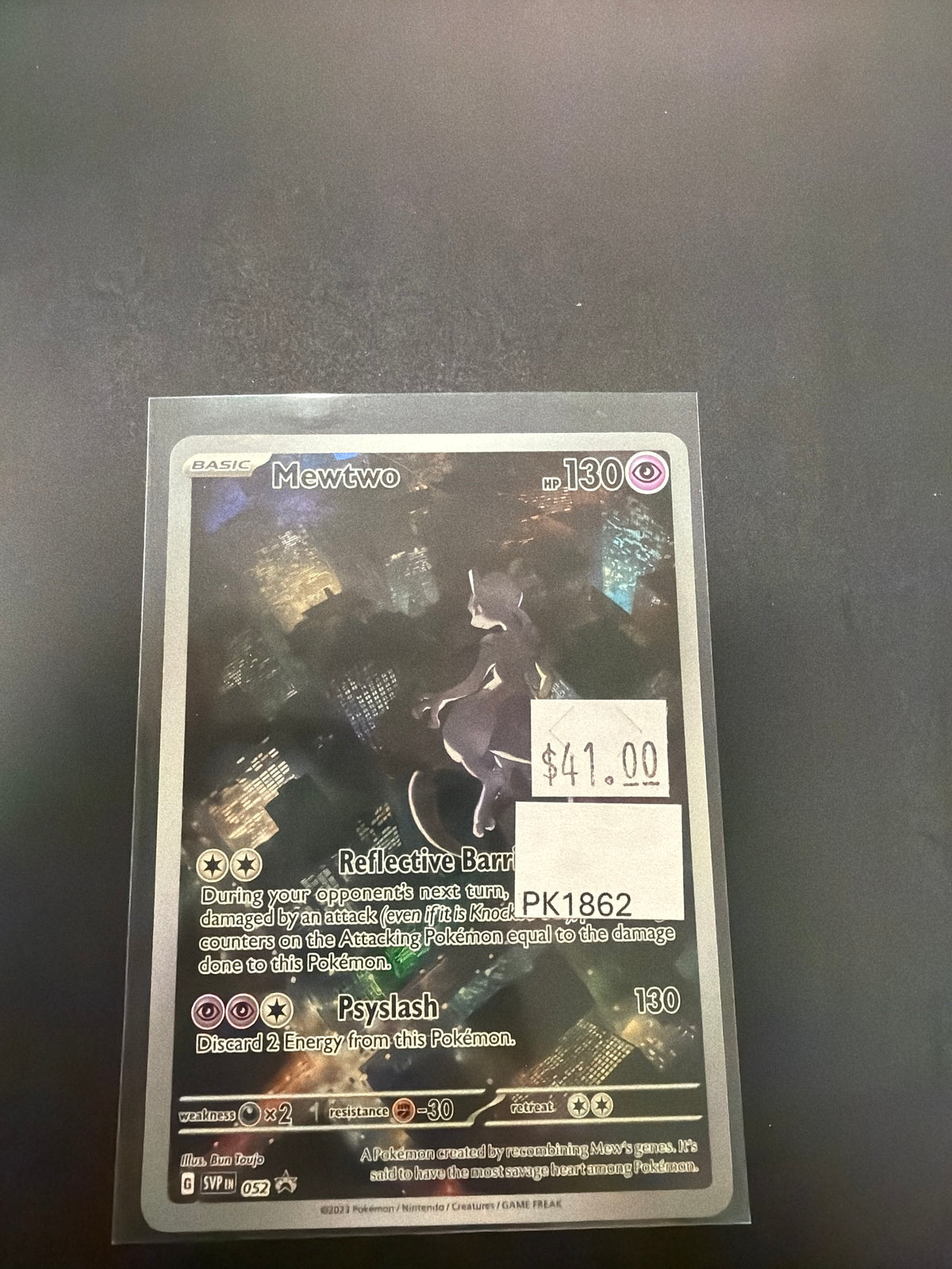 BLACK STAR PROMO MEWTWO 52 RAW PK1862