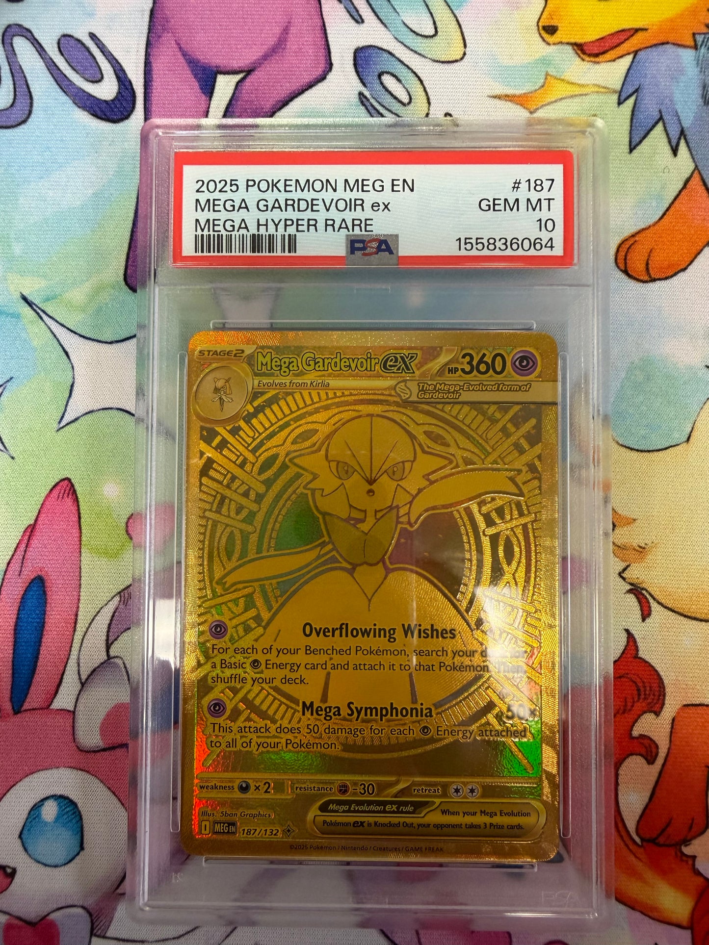 2025  MEGA EVOLUTION  MEGA GARDEVOIR EX  #187  PSA 10   PK1227