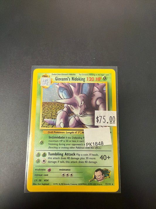 GYM CHALLENGE GIOVANNI'S NIDOKING 7/132 RAW PK1848