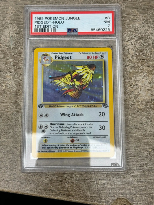 POKEMON JUNGLE 1ST EDITION PIDGEOT HOLO 8/64 PSA 7 NRMT PK206