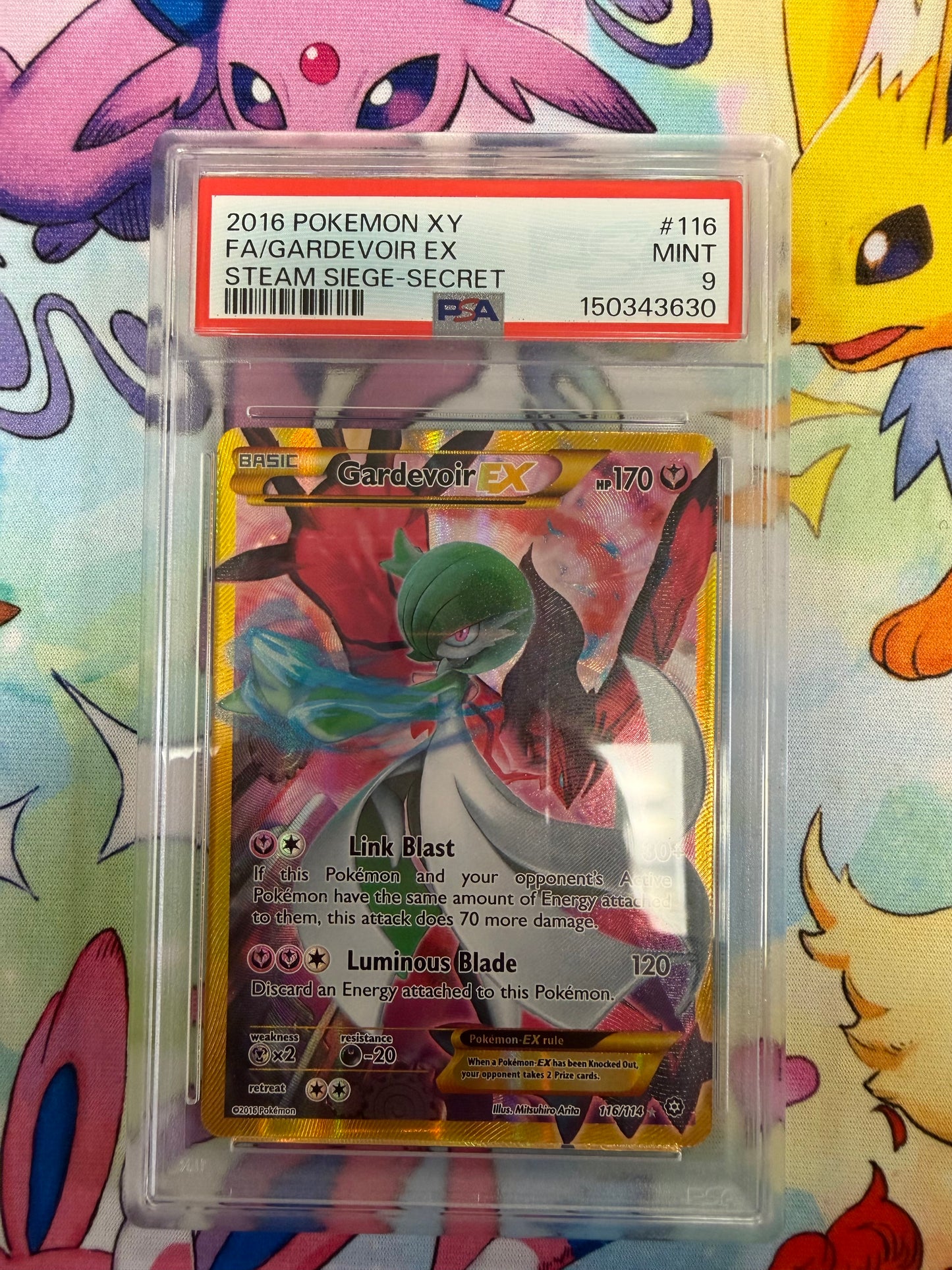 2016  STEAM SIEGE  GARDEVOIR EX  #116  PSA 9  PK1237