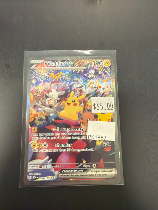 30TH ANNIVERSARY PIKACHU EX 150/128 RAW PK1867