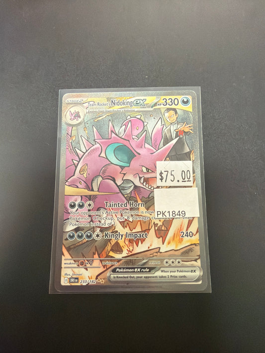 DESTINED RIVALS TEAM ROCKET'S NIDOKING EX 233/182 RAW PK1849