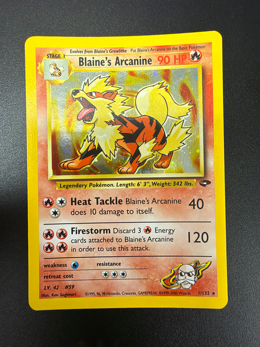 GYM CHALLENGE BLAINES ARCANINE 1/132 RAW PK1469