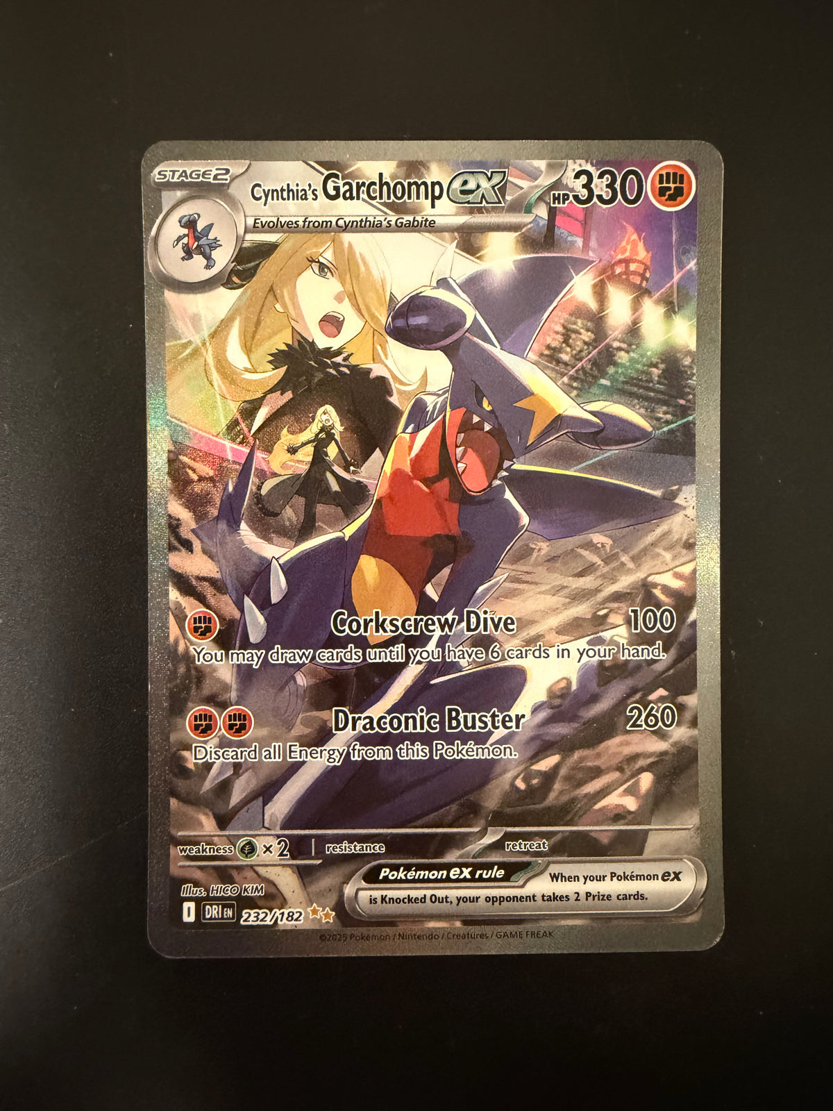 DESTINED RIVALS CYNTHIA'S GARCHOMP EX 232/182 PK1380