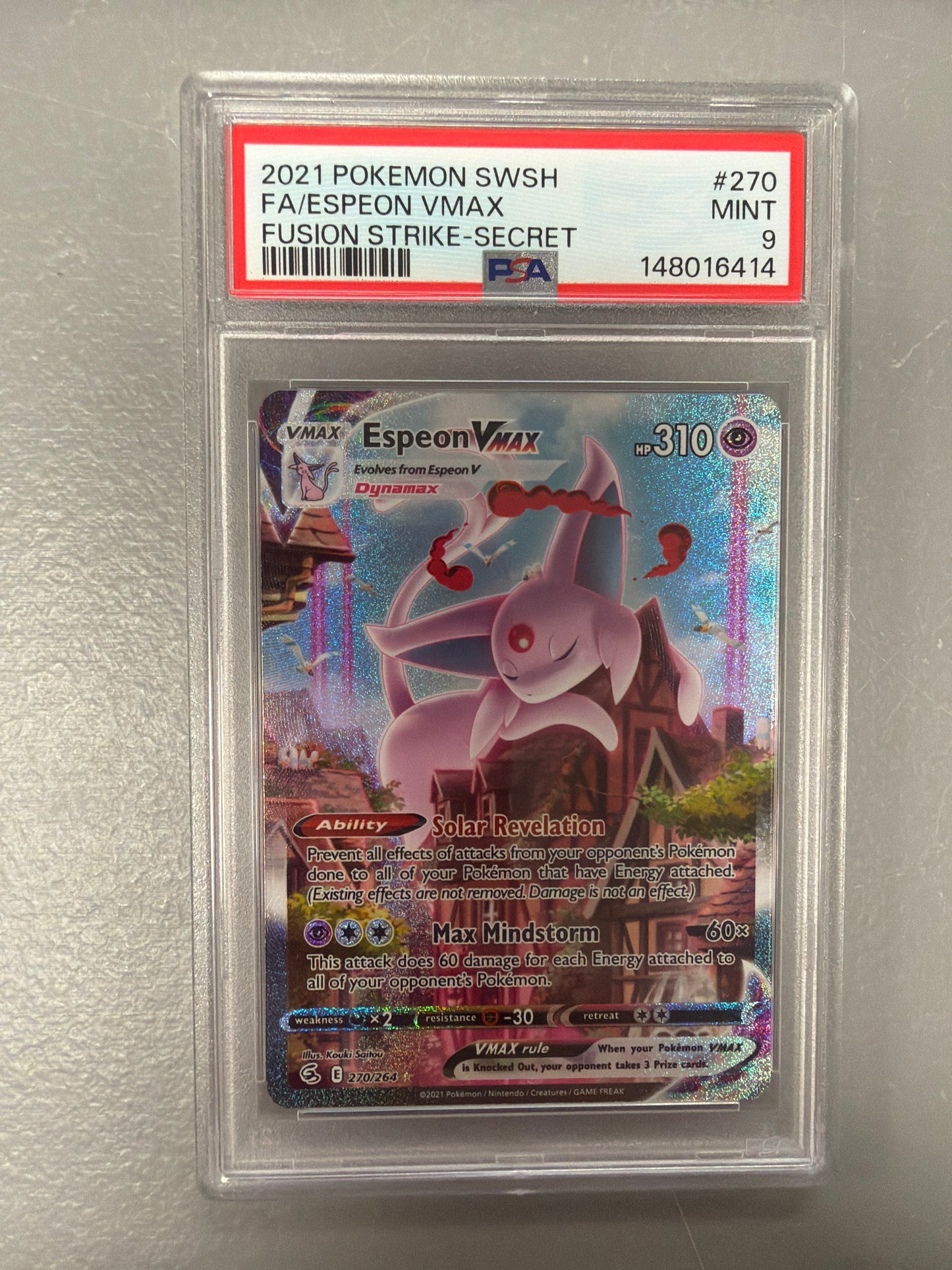 2021 FUSION STRIKE ESPEON VMAX #270 PSA 9 PK1351