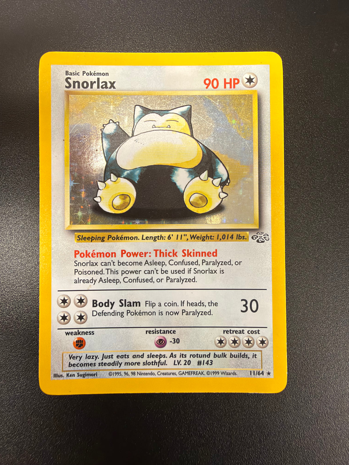 JUNGLE SNORLAX 11/64 RAW PK1827