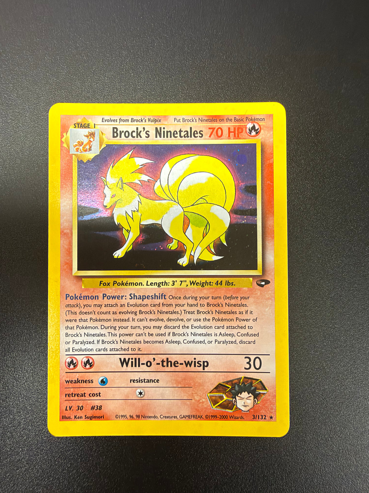 GYM CHALLENGE BROCK'S NINETALES 3/132 RAW PK1825