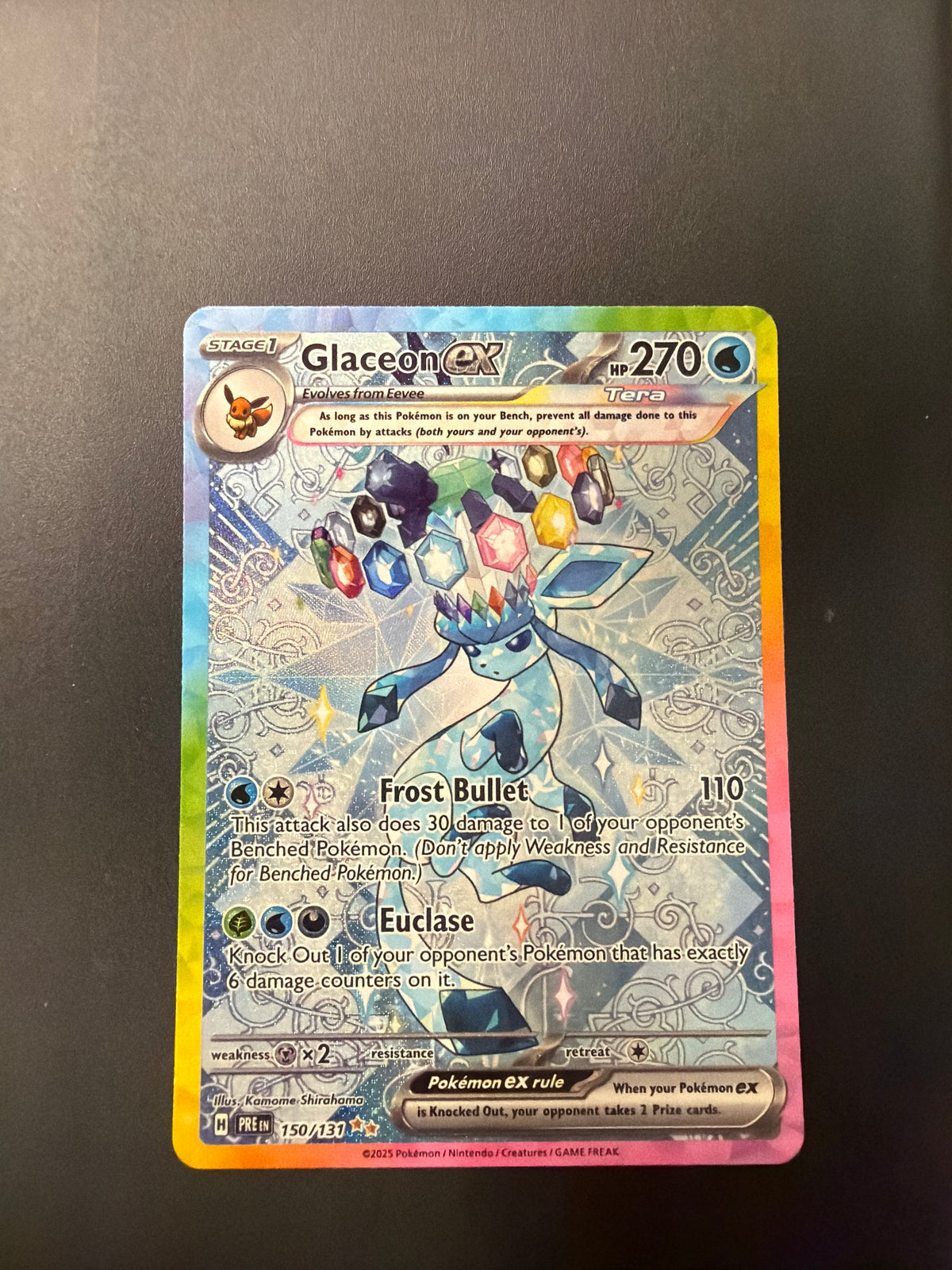 Prismatic Evolutions Glaceon Ex 150/131 *PK1561*
