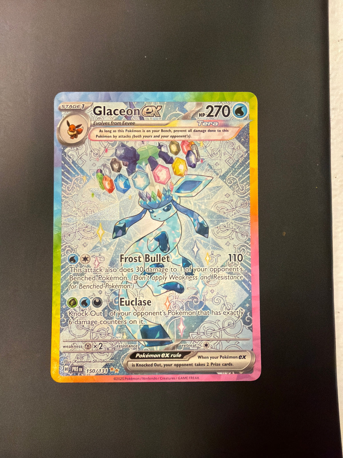 Prismatic Evolutions Glaceon Ex 150/131 *PK1556*