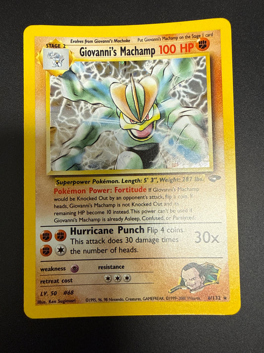 GYM CHALLENGE GIOVANNI'S MACHAMP 6/132 RAW PK1834