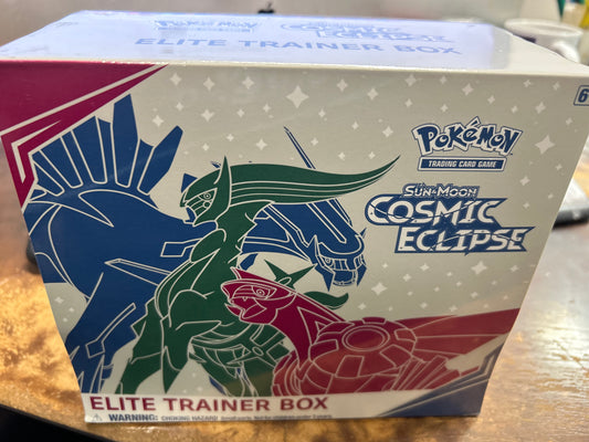 COSMIC ECLIPSE SEALED ELITE TRAINER BOX.   RARE