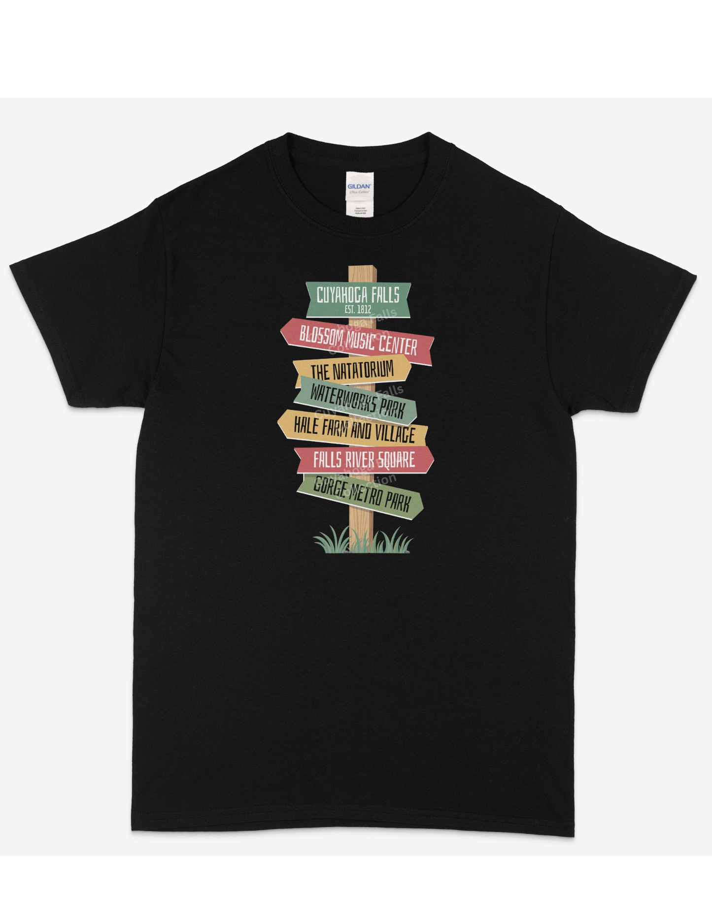 CUYAHOGA FALLS LOCAL LANDMARKS T-SHIRT. CFO!!