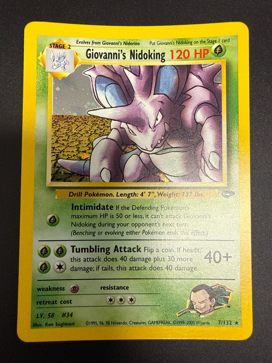 GYM CHALLENGE GIOVANNI'S NIDOKING 7/132 RAW PK1833