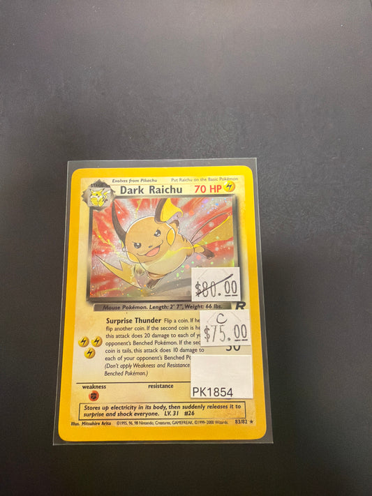 TEAM ROCKET DARK RAICHU 83/82 RAW PK1854