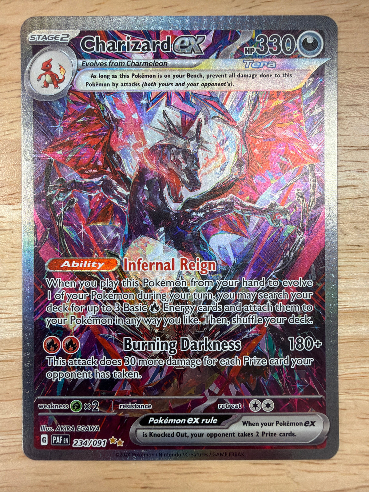 Paldean Fates Charizard EX 234/091 CONDITION RAW *PK1874