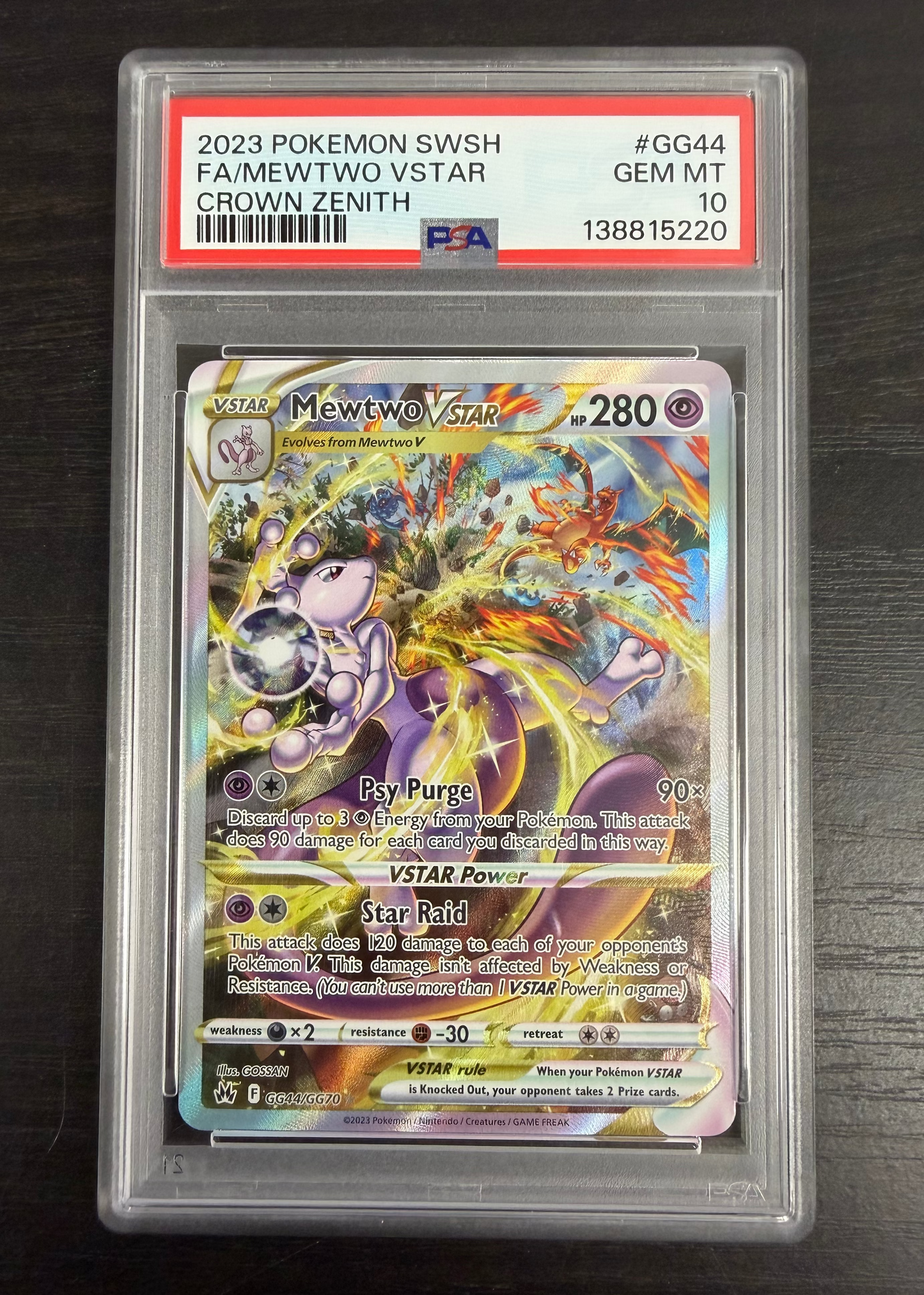 2023 MEWTWO GG44 CROWN ZENITH PSA 10 PK968.   SALE