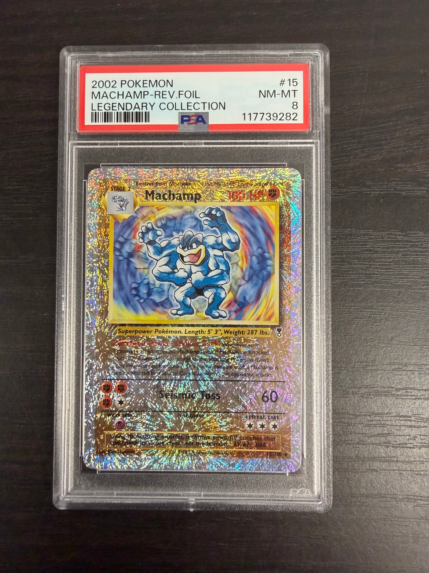 2002 MACHAMP 15 REV HOLO LEGENDARY COLLECTION PSA 8 PK975. SALE