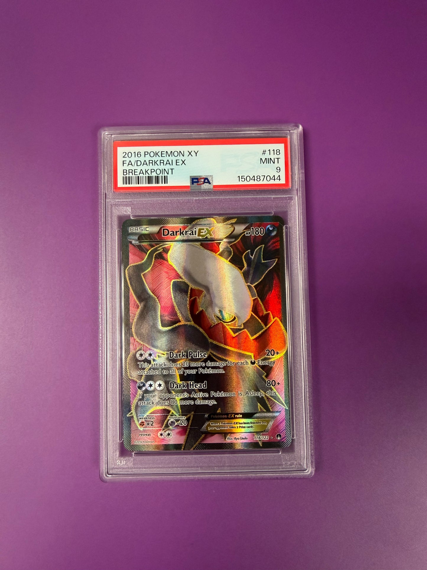 2016 XY #118 DARKRAI PSA 9 PK1001