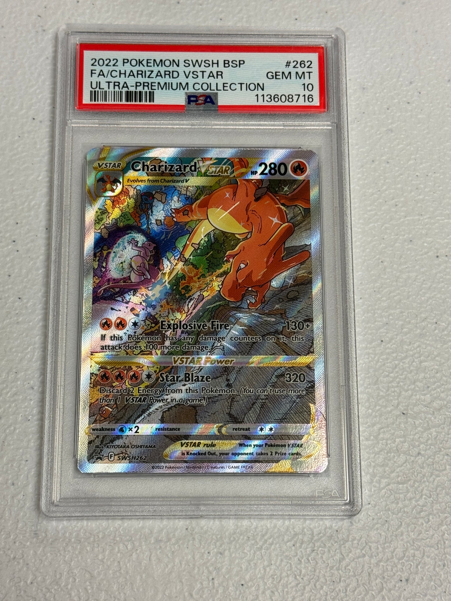 2022 SWSH BSP CHARIZARD VSTAR #262  PSA 10  PK1030