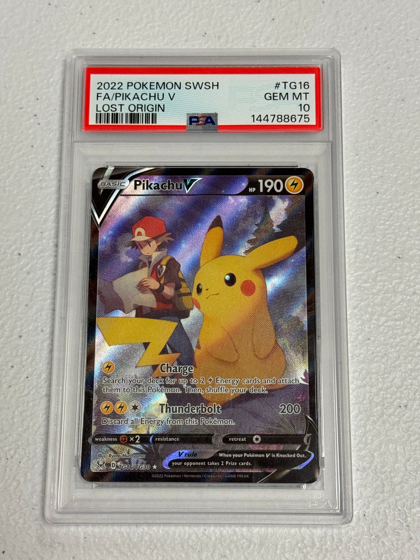 2022 LOST ORIGIN PIKACHU V  #TG16  PSA 10  PK1311