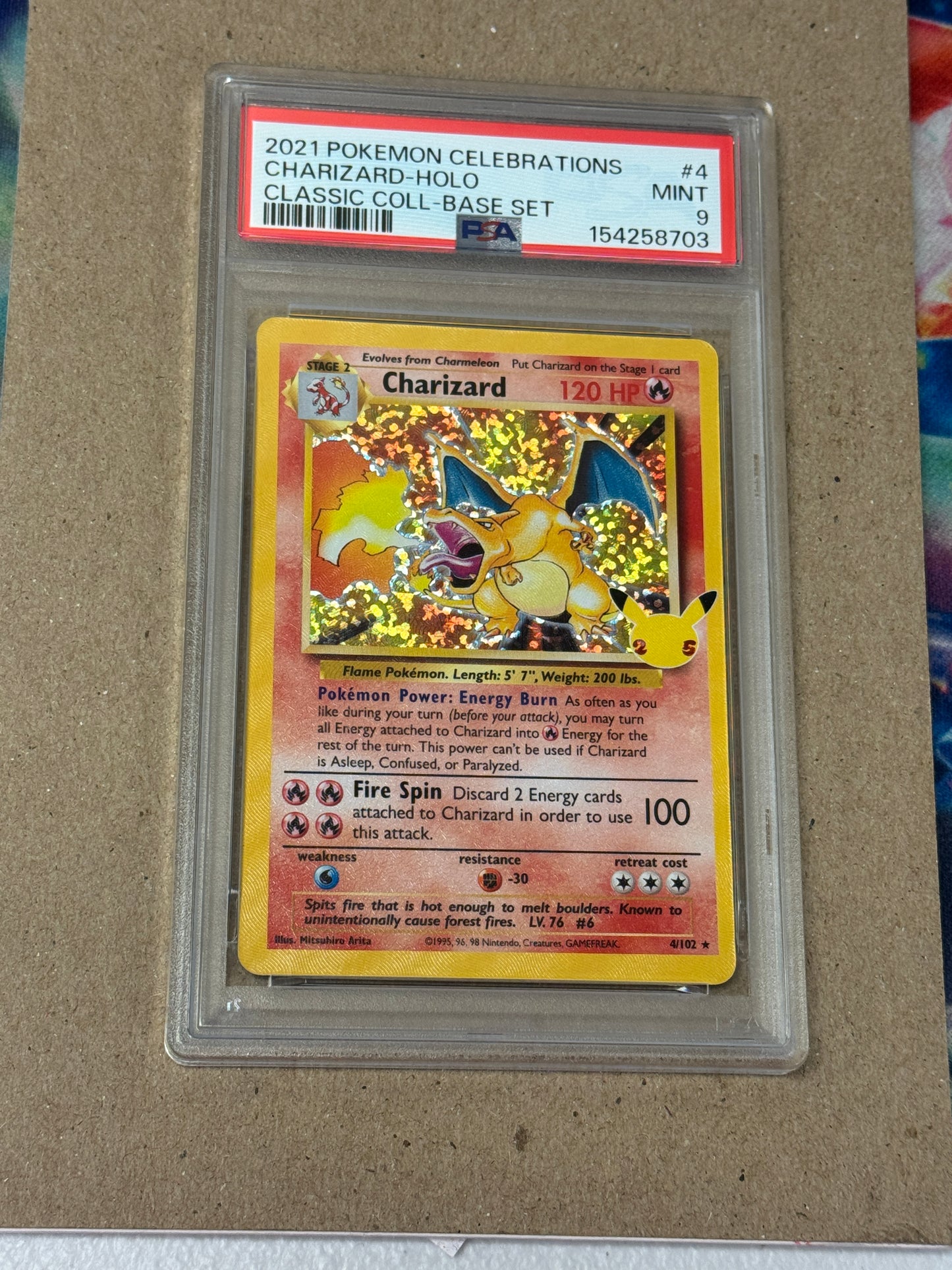 2021 CELEBRATIONS CHARIZARD  #4  PSA 9   PK1342