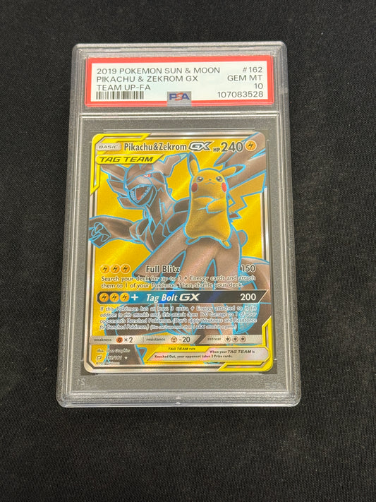 POKRMON TEAM UP PIKACHU & ZEKROM GX 162/181  PSA 10  GEM MINT  PK884