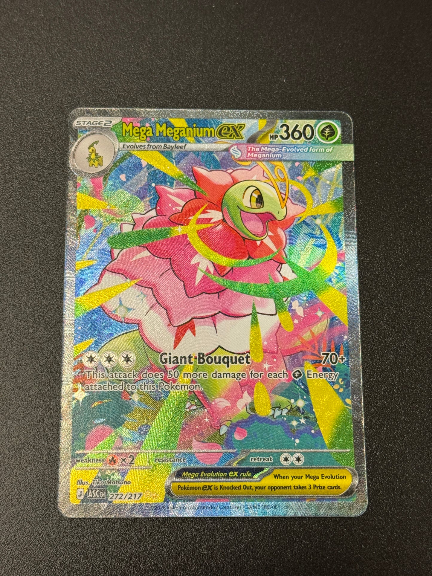 ASCENDED HEROES MEGA MEGANIUM EX 272/217  PK1482