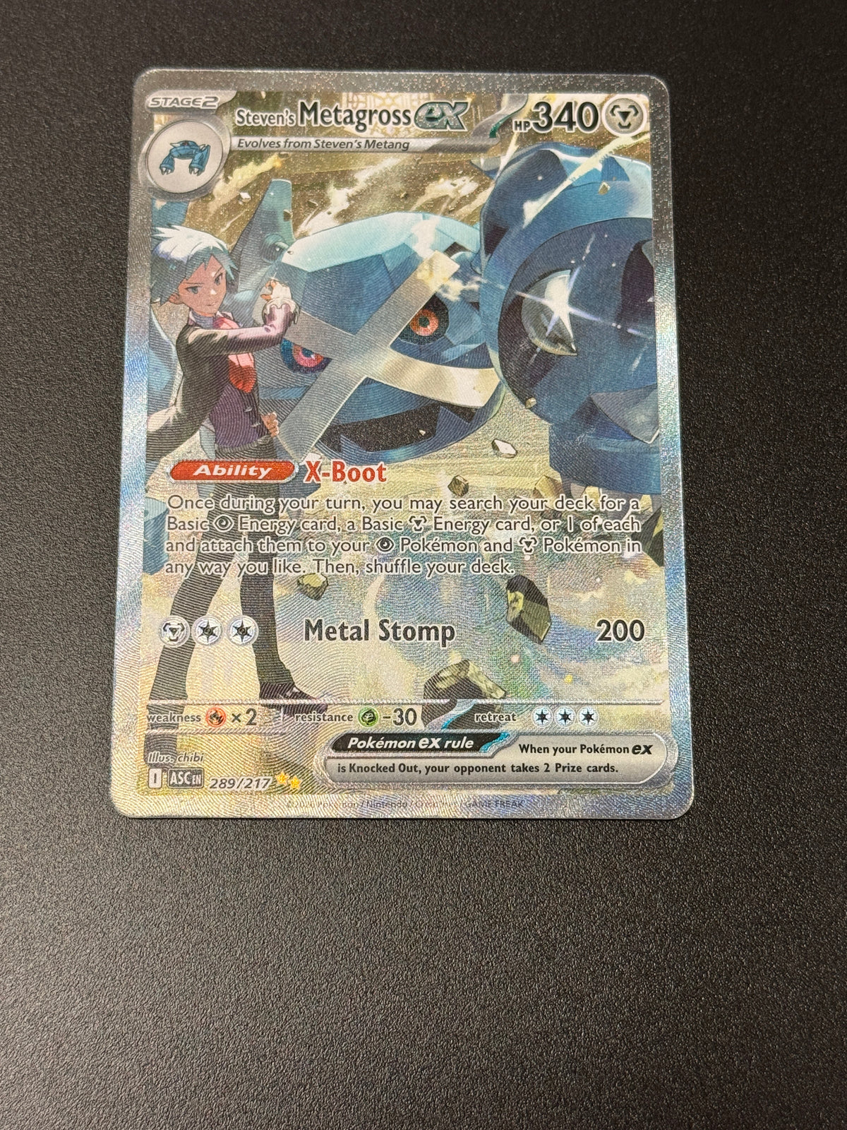 ASCENDED HEROES STEVEN'S METAGROSS EX  289/217  PK1489