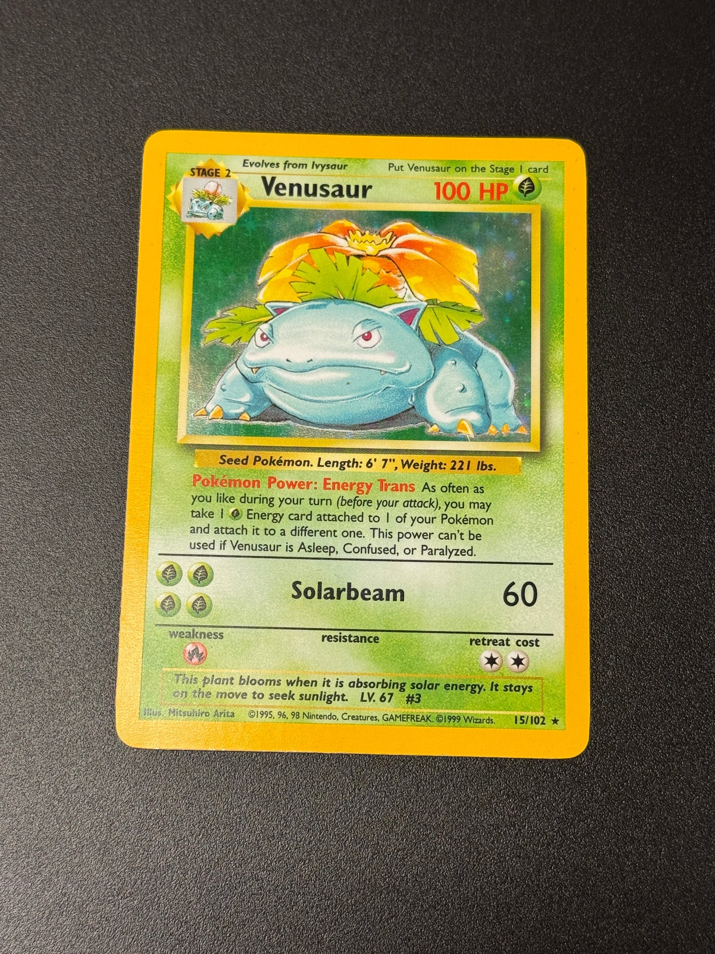 BASE SET VENUSAUR 15/102  LP/MP  PK1496