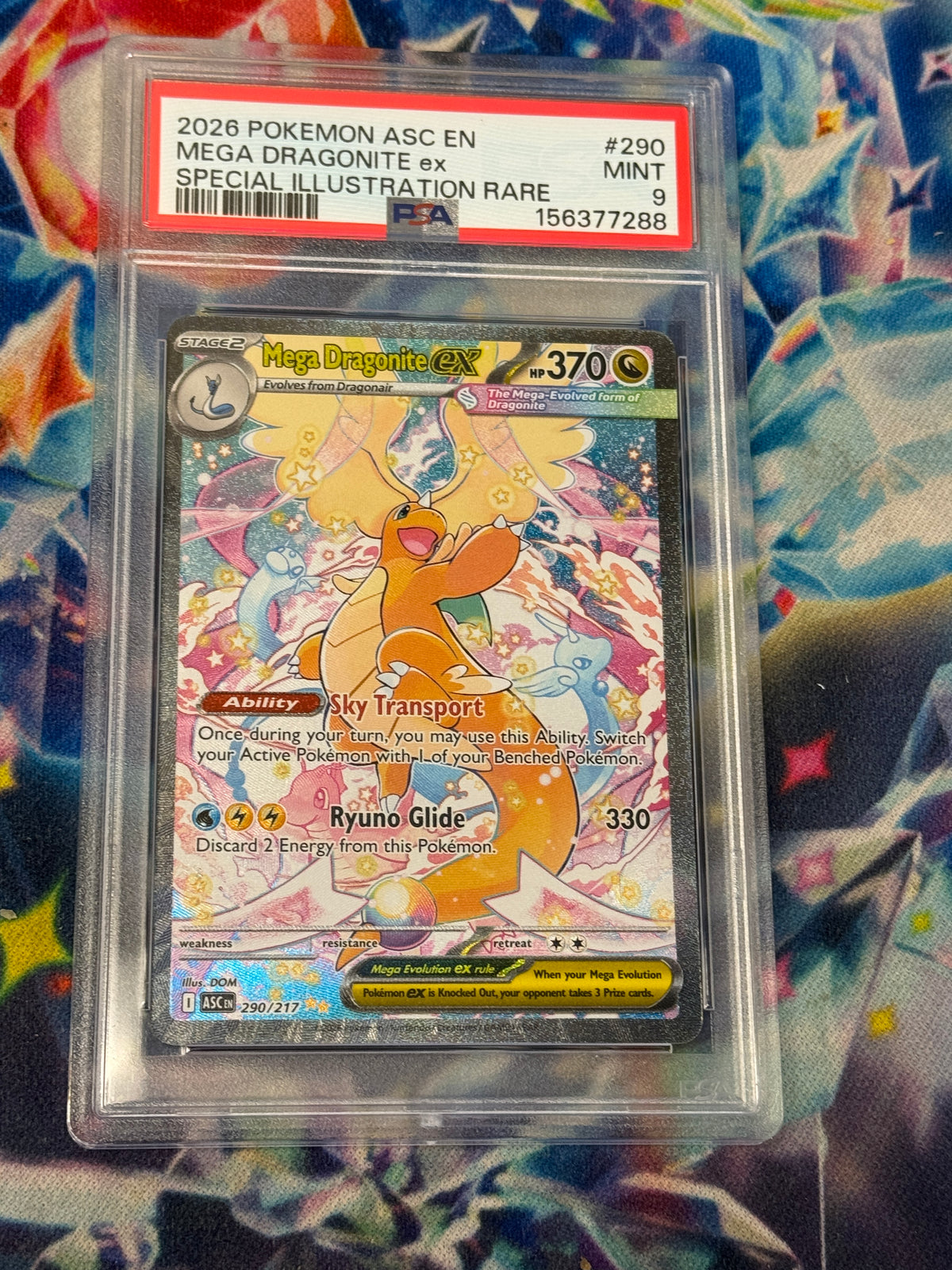 ASCENDED HEROES MEGA DRAGONITE  ex  290/217  PSA 9  PK1721