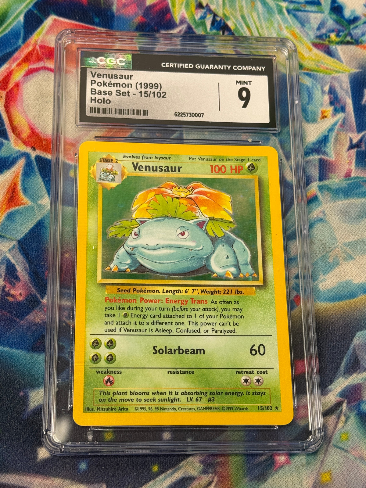 1999 POKEMON BASE SET VENUSAUR  15/102  CGC 9  PK1724