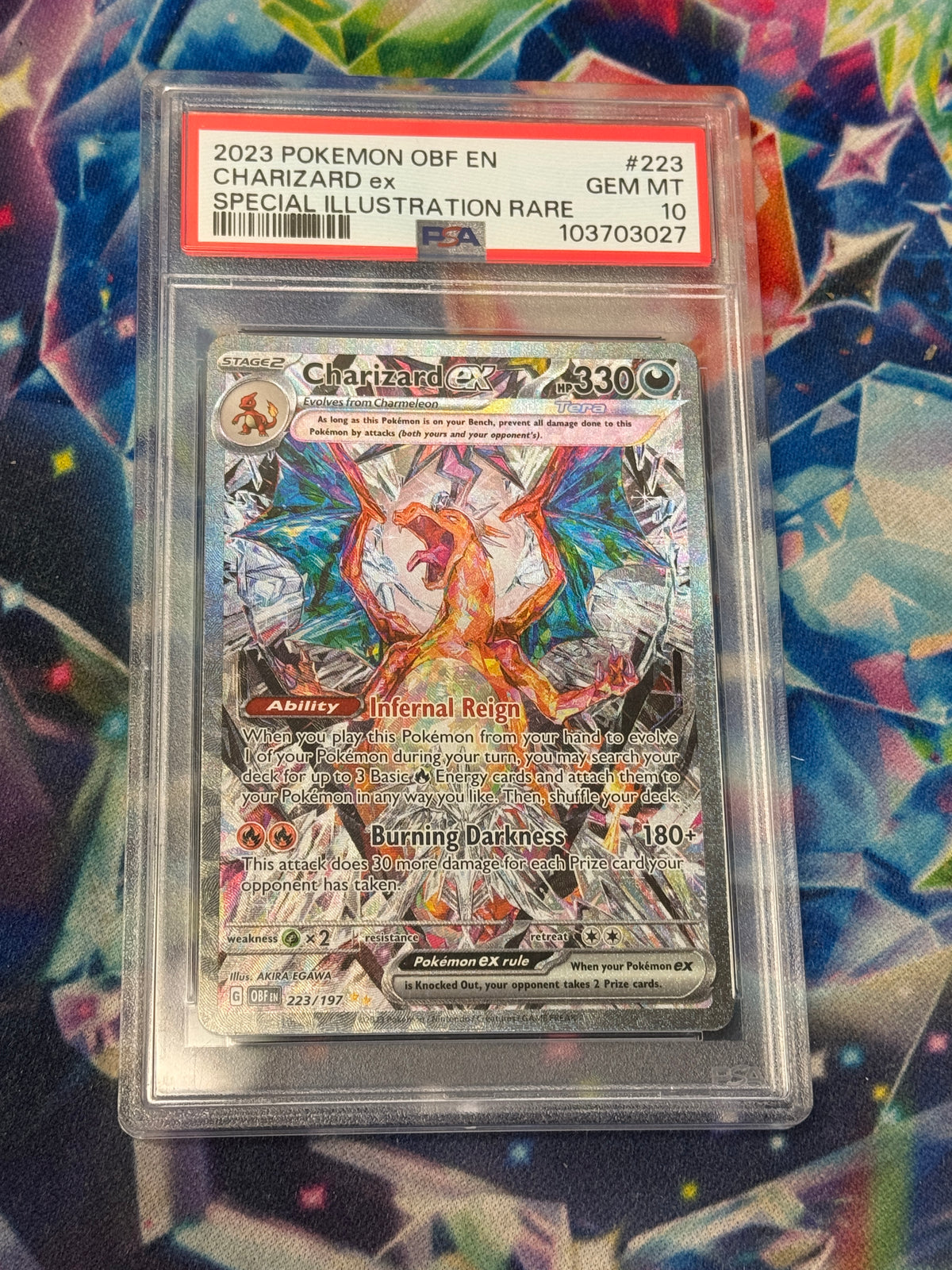 OBSIDIAN FLAMES CHARIZARD ex  223/197  PSA 10  PK1726