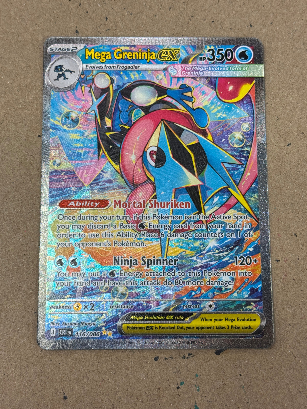 CHAOS RISING MEGA GRENINJA EX  116/086  PK1766 RAW